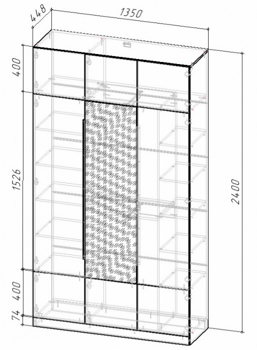 Модульная прихожая Кантри, композиция 4