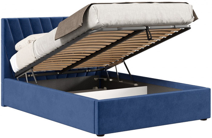 Кровать с подъёмным механизмом 1600 Палермо, темно-синий