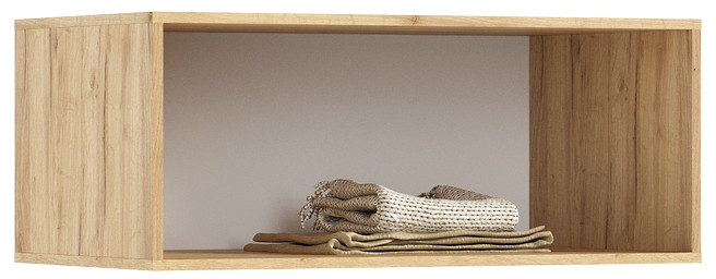 Антресоль к шкафу Ирис (900), Крафт золотой/Браш вайт