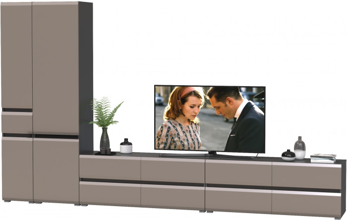 Сидней Комплектация № 134, корпус: антрацит/фасады: МДФ веллюто капучино