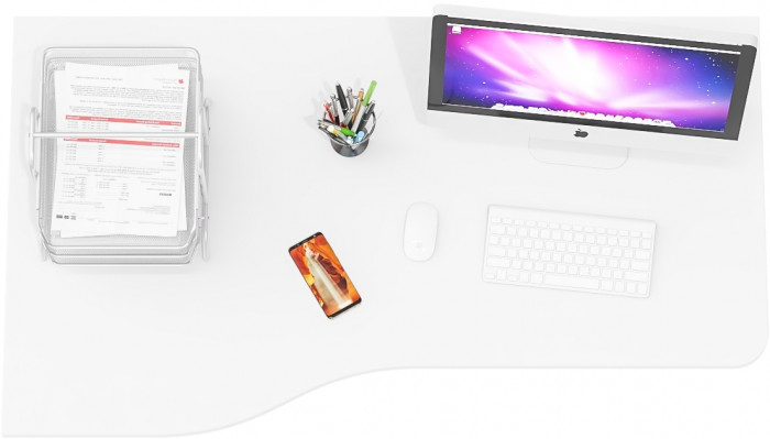 письменный стол С-МД-1-04, венге/белый шагрень