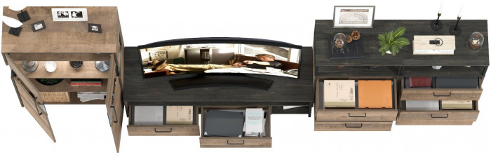 Трувор Гостиная 110, дуб гранж песочный/интра