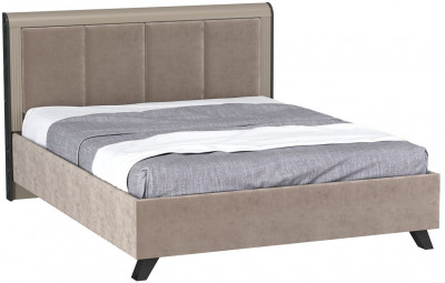 Фиделия кровать двойная 76.14 с под. мех. серый камень / мрамор черный