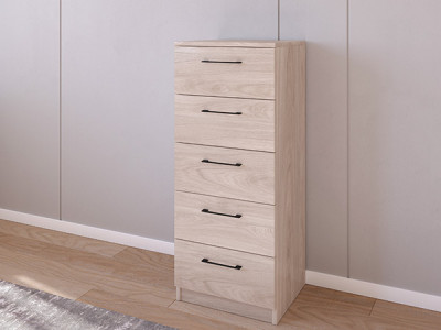 Комод 02/16 45х40х110 Кастелло Серый/Кастелло Серый