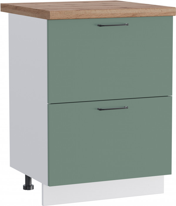 КГ ШН2Я 600 Олива/Белый гладкий Арника РМ (со столешницей)