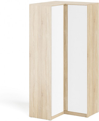 Мори Шкаф угловой МШУ960.1, цвет дуб сонома/белый, ШхГхВ 96,4х96,4х209,6 см.