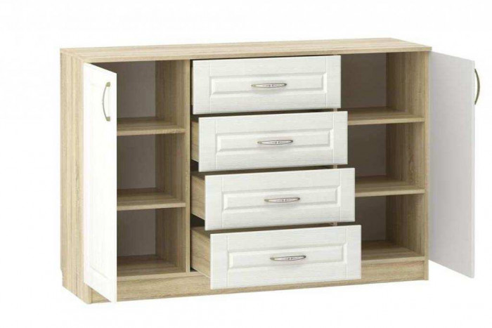 Спальня Оливия комплектация 2 Дуб Сонома/белое дерево