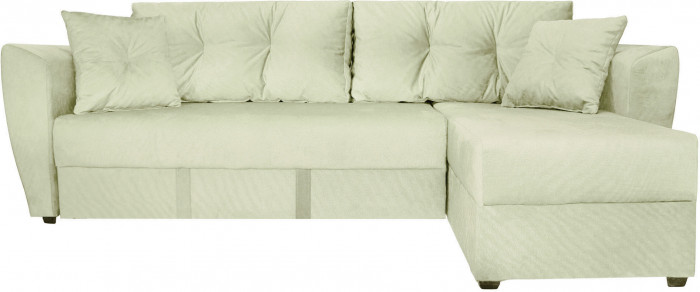 Диван-кровать угловой Амстердам Люкс, 160х200, еврокнижка, велюр, бежевый