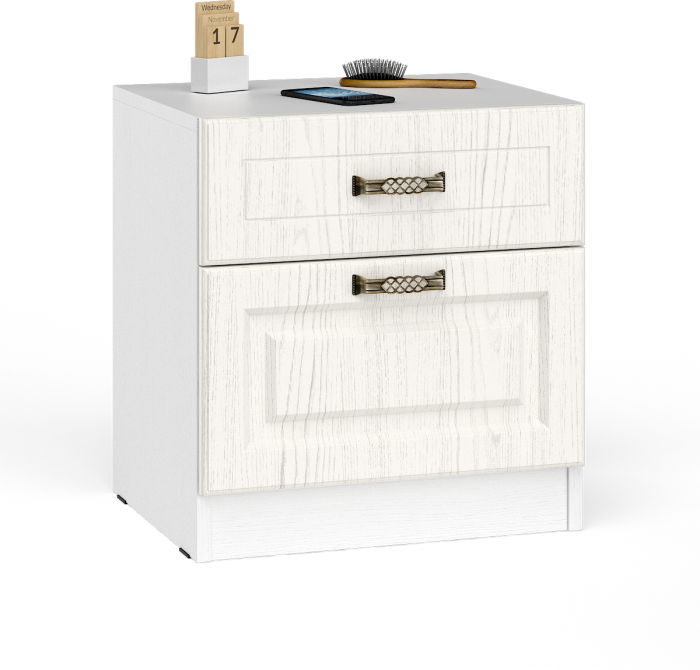 Ливерпуль Тумба 08.146, цвет ясень ваниль/белый, ШхГхВ 50х41,3х53,3 см.