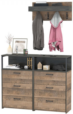 Трувор Прихожая 153, дуб гранж песочный/интра