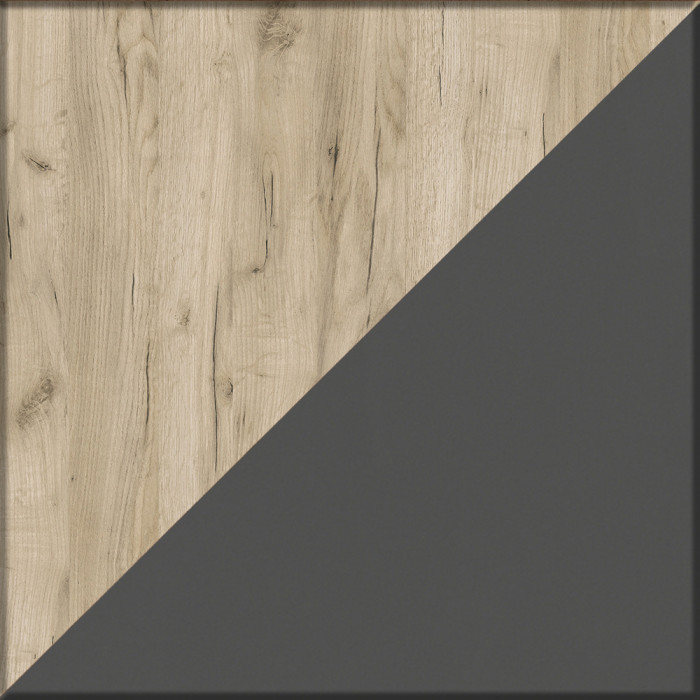 Два стола рабочих 6-0604 Бета + два кресла 103 чёрных, цвет дуб крафт серый/графит, ШхГхВ 240х60,5х183,5 см.