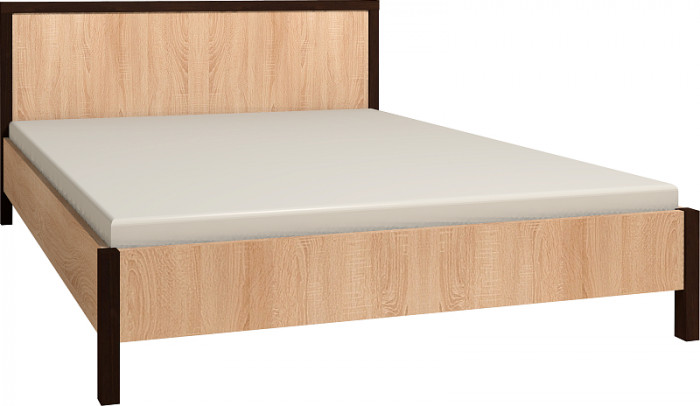 Кровать с ортопедическим основанием (дерево) Bauhaus 4 120х200, дуб сонома