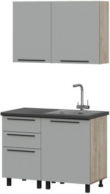 Кухня Этна 1.1 м. Комплект 1, софт грей