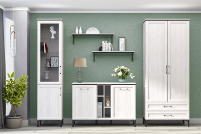 Модульная Гостиная Шарм, набор 2, Ясень Анкор Светлый