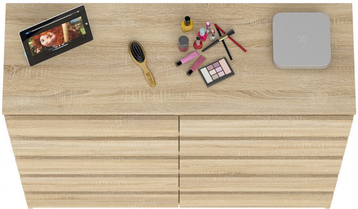 Мори Комод МК1200.10, цвет дуб сонома, ШхГхВ 120,4х41х115 см.