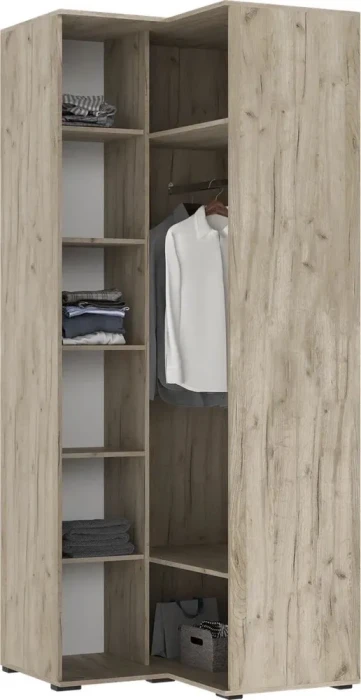 Норд Шкаф угловой, Крафт серый/Кашемир