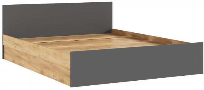 Басямиф Кровать 160 (Дуб крафт/ Графит)