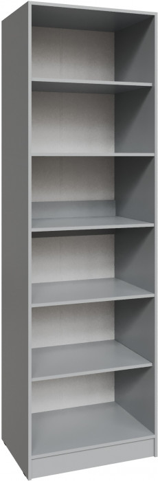 Шкаф Мадрид (0,7) с полками без зеркала, Камень серый