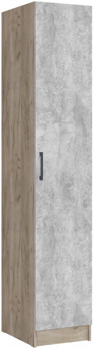 Пенал Вегас, Дуб крафт серый/Цемент