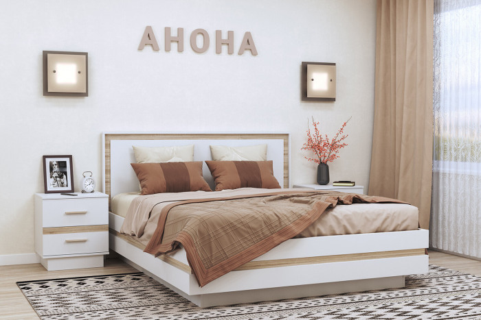 Тумба прикроватная Анона, белый