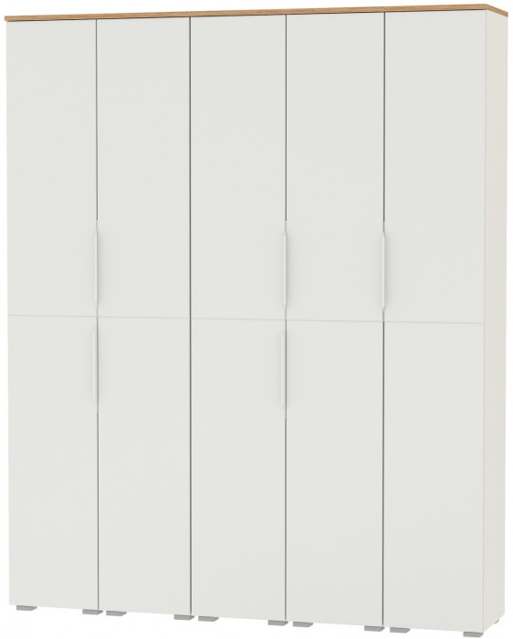 Октава Набор шкафов 46, белый шагрень/дуб крафт золотой/фасады МДФ белый шагрень