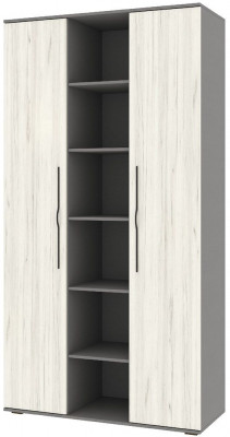 Бастион Шкаф с нишей Дуб Крафт белый / Серый шифер