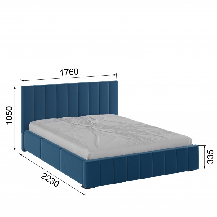 Нега Кровать интерьерная 160 атлантида, ортопед