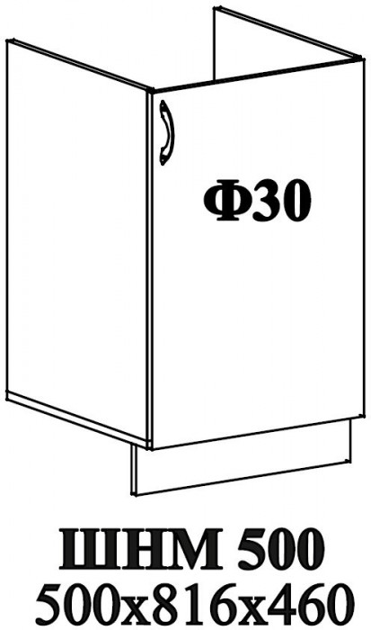 Ф-30 Катрин (ШВ 500, ШН 500, ШНМ 500) МДФ софт вайт