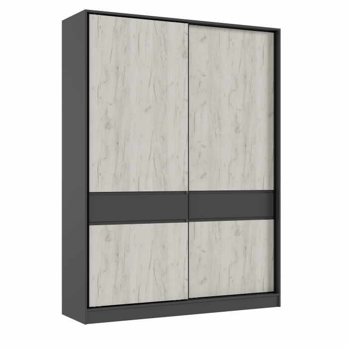 Спальня Роджина графит/дуб крафт белый