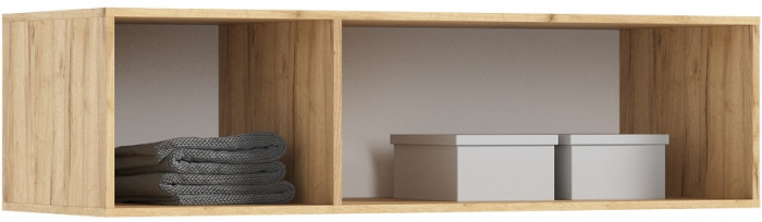 Антресоль к шкафу Ирис (1350), Крафт золотой/Браш графит