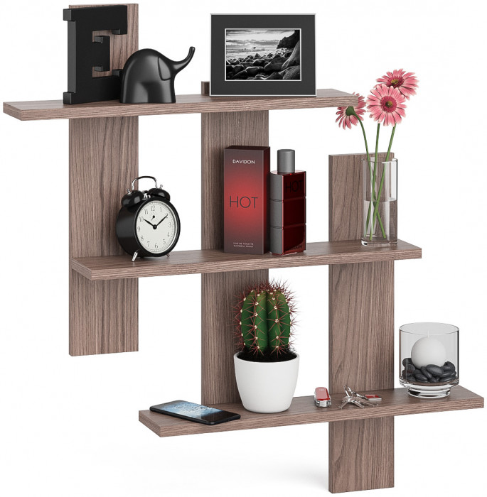 Полка СВК-5, цвет ясень шимо тёмный, ШхГхВ 84х13,6х88 см.