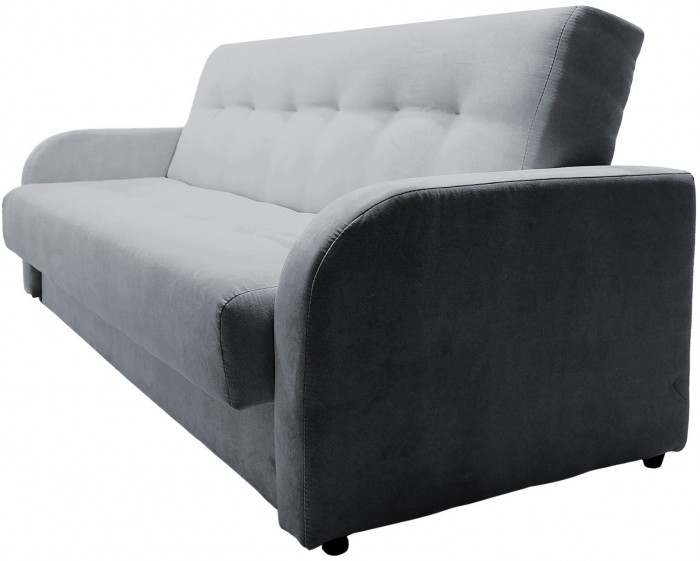 Диван-книжка ЛОНДОН серый 120 ЛЮКС, пружинный блок Боннель