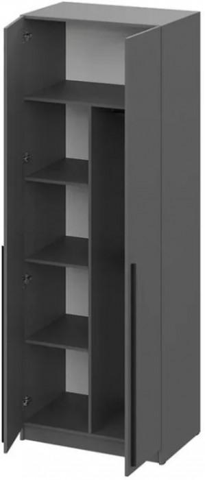 шкаф распашной Берген ШК-800 серый графит/серый графит