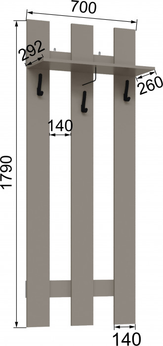 Вешалка Мадрид (0,7), Мокко