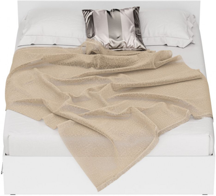 Стандарт Кровать с ящиками 1600, цвет белый, ШхГхВ 163,5х203,5х70 см., сп.м. 1600х2000 мм., без матраса, основание есть