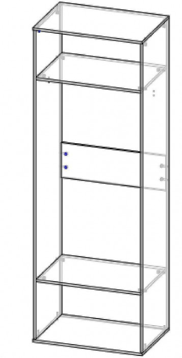 Спальня Бастион 1 Дуб Крафт белый / Серый шифер