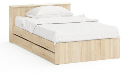 Ксения Кровать с ящиками 1200, дуб сонома