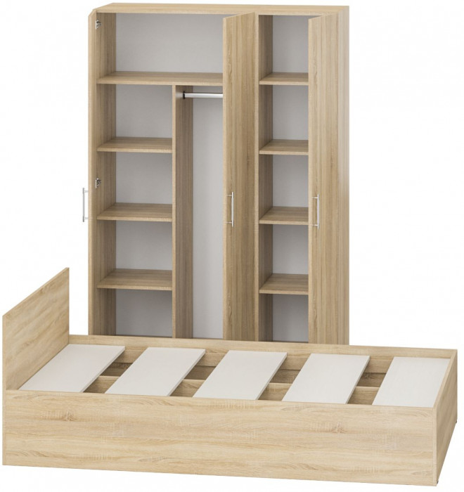 Спальня Стандарт 1-1200, дуб сонома