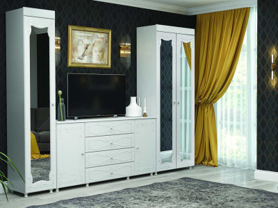 Гостиная Италия-4 белое дерево