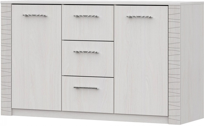 Гамма 20 Комод (3 ящика двухстворчатый) Серия №4 Ясень анкор  светлый / Сандал светлый