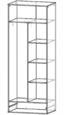 Спальня Бастион 2 Дуб Крафт белый / Серый шифер