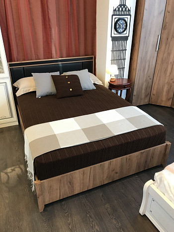 Кровать с ортопедическим основанием (дерево) Nature 308 Люкс 140х200, крафт