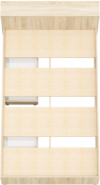 Ксения Кровать с ящиками 1200, дуб сонома/белый