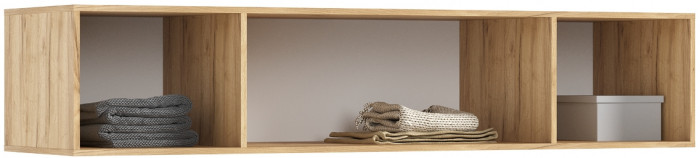 Антресоль к шкафу Ирис (1800), Крафт золотой/Браш вайт