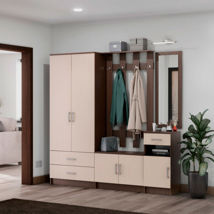 ШК-202 Машенька ЛДСП шкаф (800*2020*380) венге/дуб белфорт