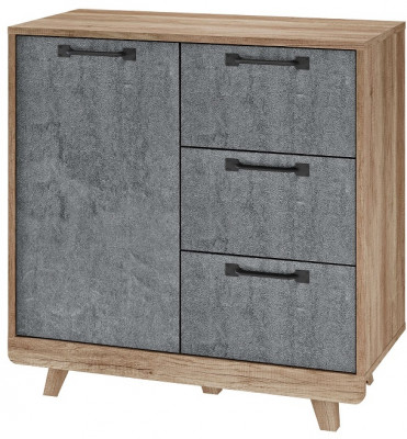 Комод "Мегаполис" КМ-12 Дуб каньон/M18 серый