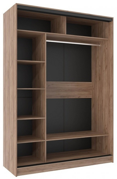 Шкаф-купе двухдверный 1600 Домашний Дуб табачный Craft