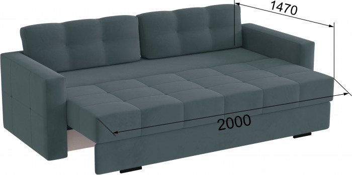 Диван раскладной Брэй серый