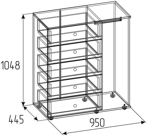 Комод в детскую Лойс 87