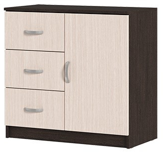 КМ 553М Бася ЛДСП комод 3 ящ. 1 ств. венге/белфорт